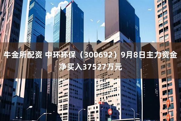 牛金所配资 中环环保（300692）9月8日主力资金净买入37527万元